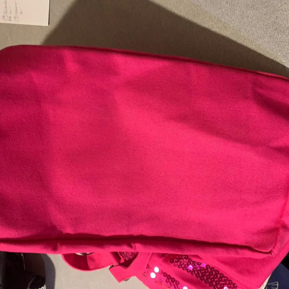NWOT Victoria’s Secret Pink Canvas Sequin Tote Bag